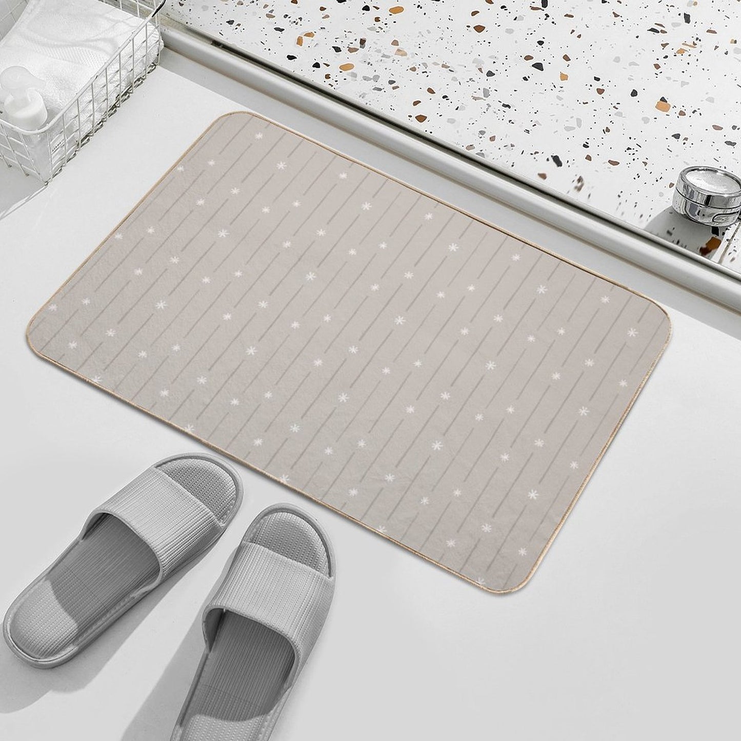 Swan River [taupe]  Eco-Friendly Bath Mat