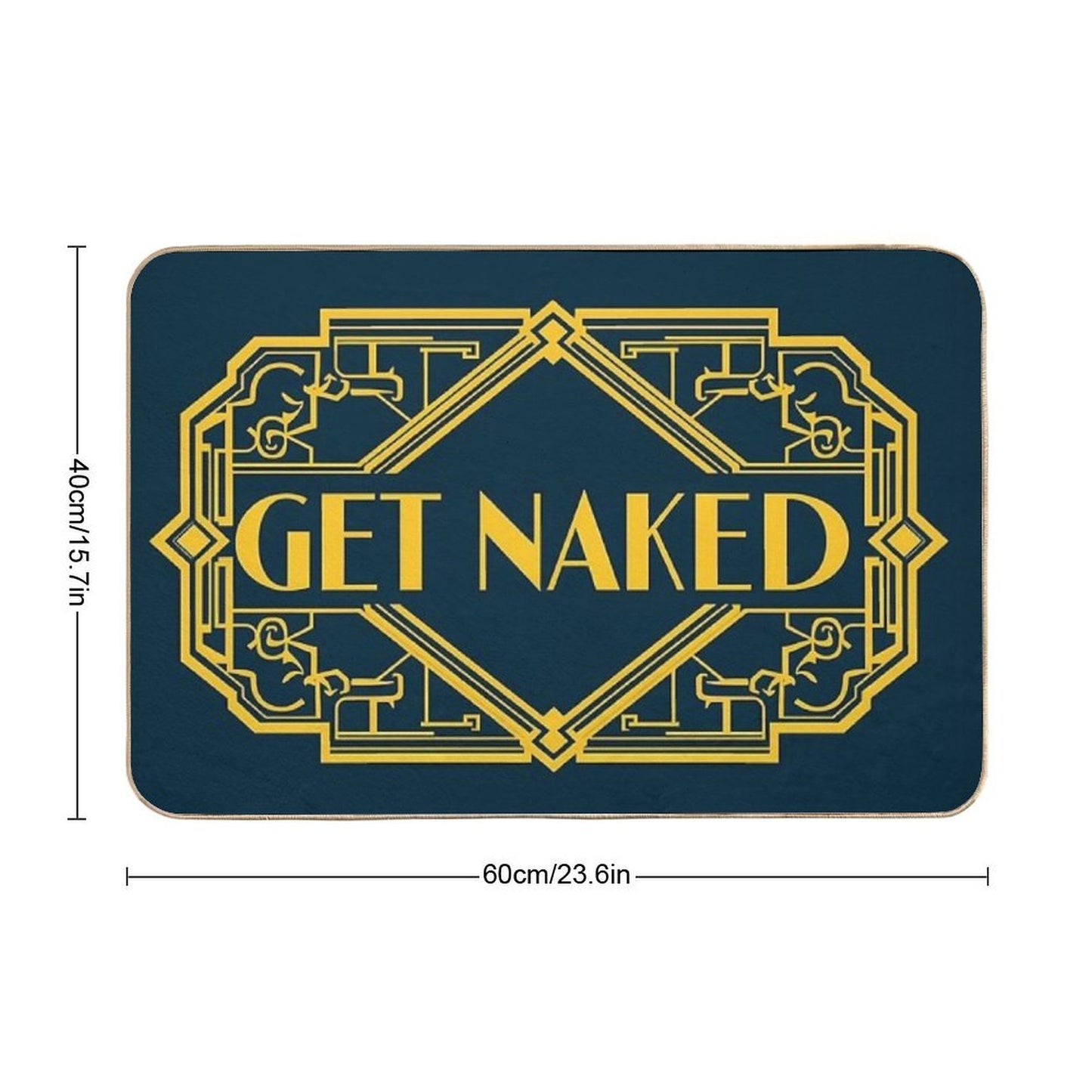 Get Naked - Fun Bathroom  Easy Maintenance Bath Mat