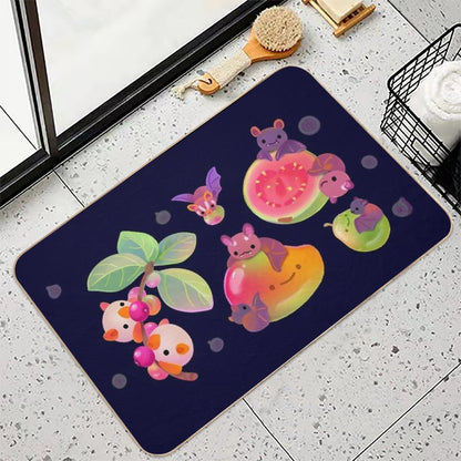 Fruit And Bat - Dark  Stain-Proof Bath Mat