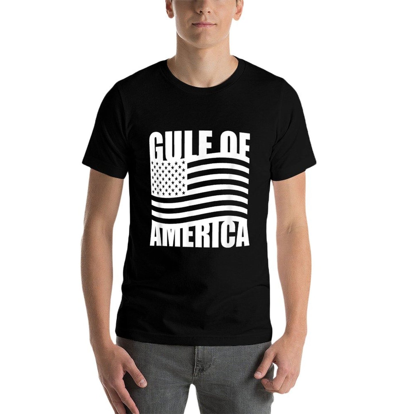 Gulf of United States of America USA Flag Patriotic High-quality Stitching T-Shirt