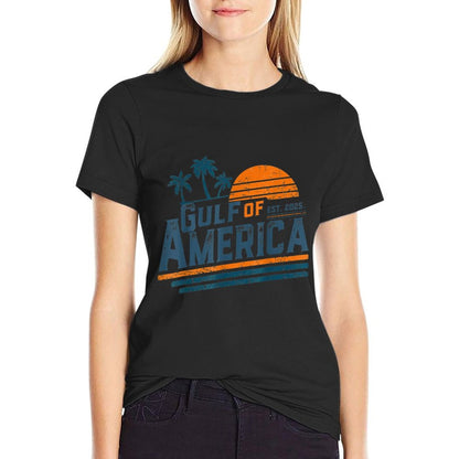 Vintage Gulf Of Us America Retro Sunset Gulf Of Us America Wrinkle-resistant T-Shirt