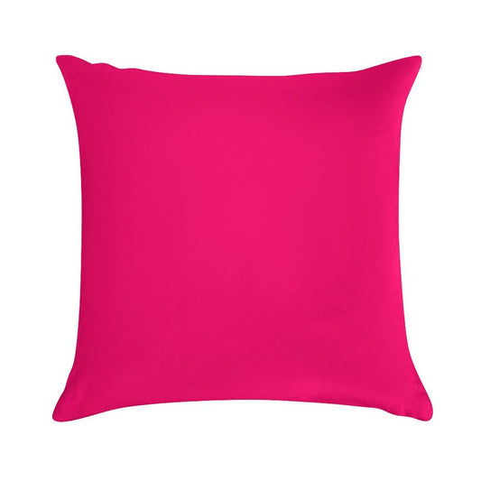 Super Bright Fluorescent Pink Neon Soft Washable Throw Pillow