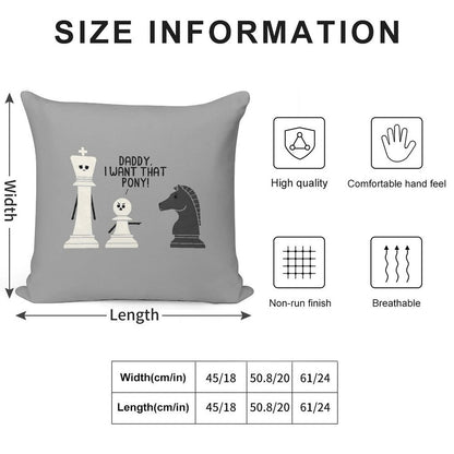 Pony Soft Hidden Zipper Throw Pillow