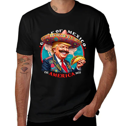 Retro Gulf Of US America 2025 American Flag Gulf Mexico Summer-ready Fabric T-Shirt