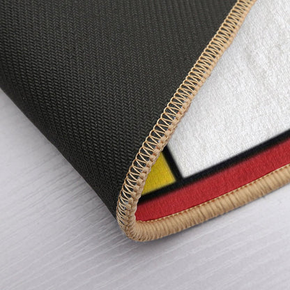 Piet Mondrian Art Cat Geometric Simple Polychromatic Design  Long-Lasting Bath Mat
