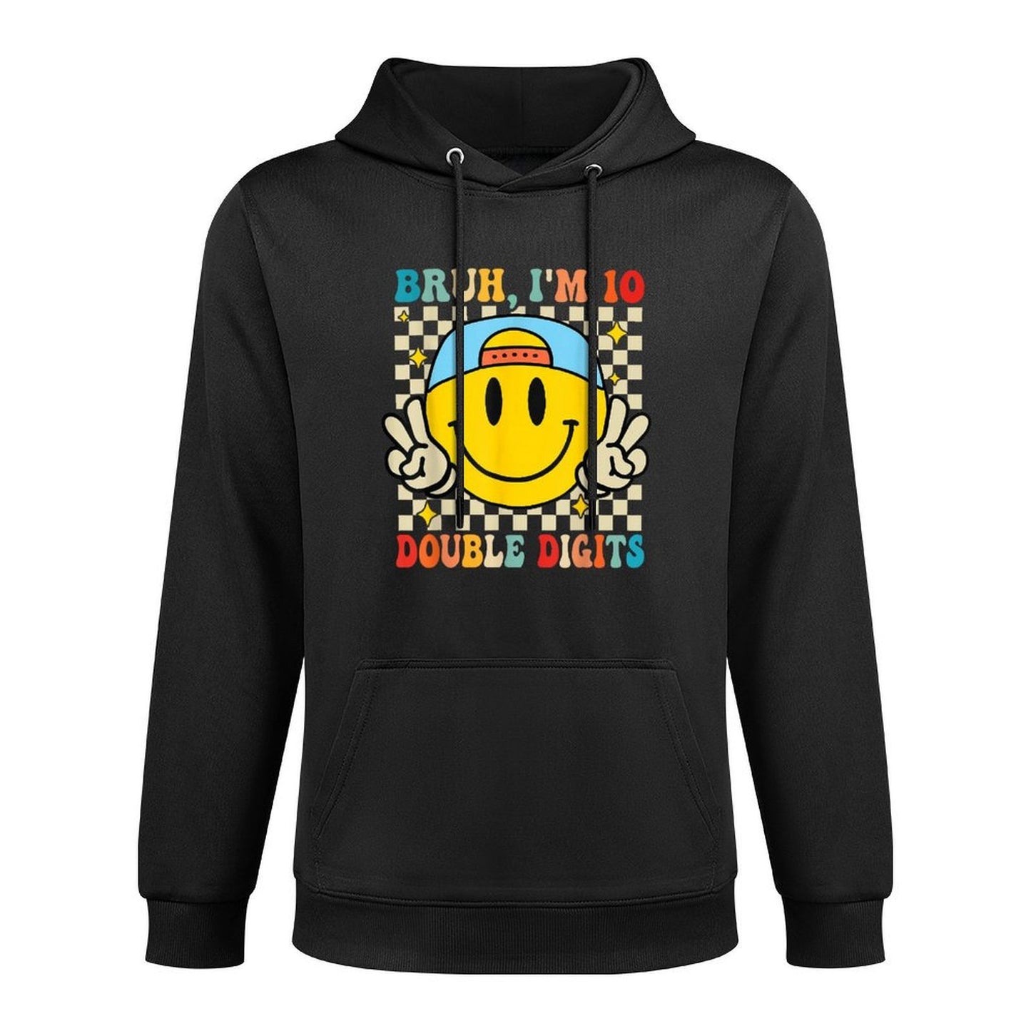 10 Years Old Birthday Bruh Im Double Digits 10th Birthday All-Day Comfort Hoodie