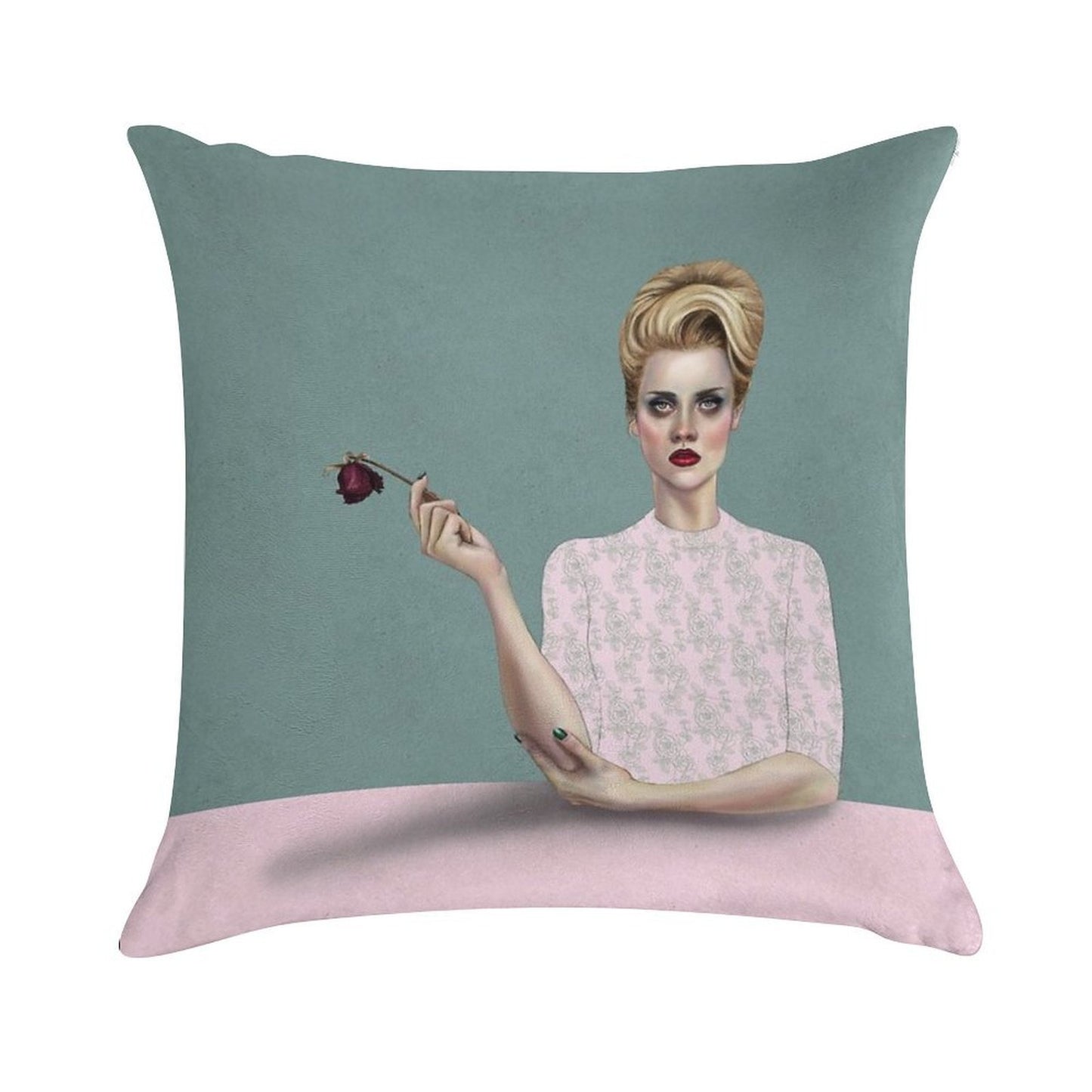 Rose Soft Ultra-Soft Texture Throw Pillow