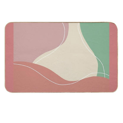 Abstract Geometric Wave Lines (Model 2)  Stain-Proof Bath Mat