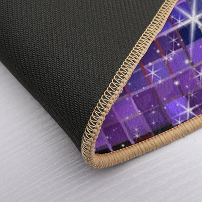 Twinkle 70s Disco Ball Pattern  Slip-Resistant Bath Mat