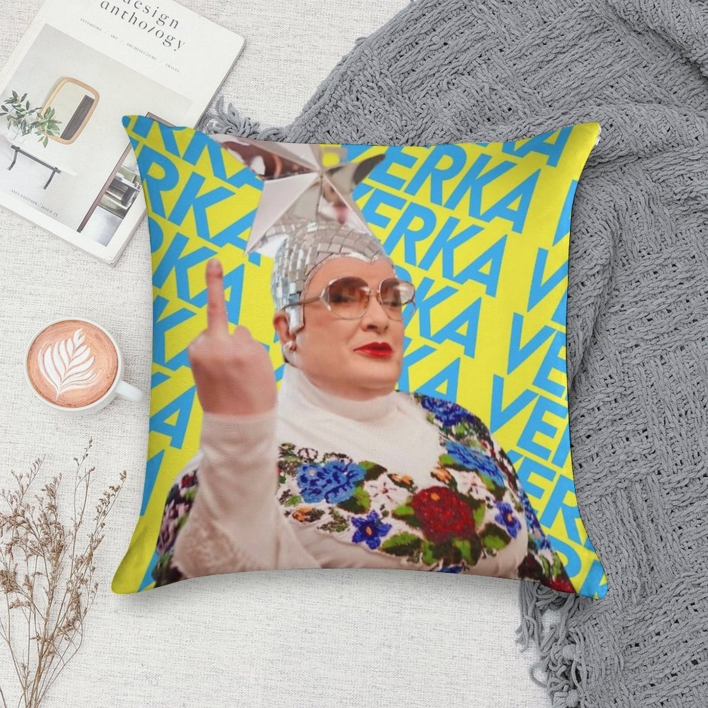 Verka Serduchka Soft Skin-Friendly Throw Pillow