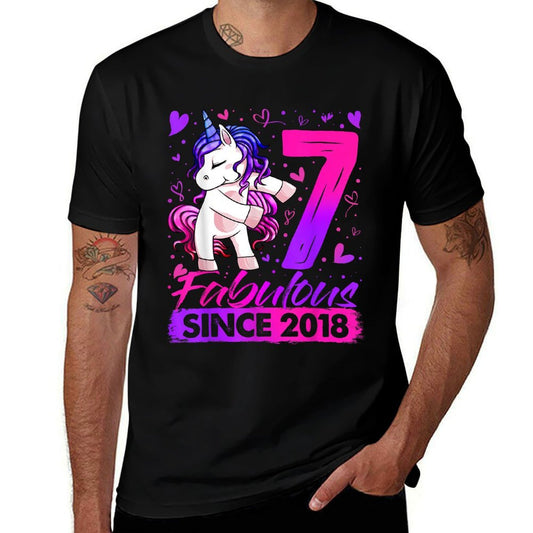 7 Year Old Unicorn Gifts For Girls 7th Birthday Girl Party  Affordable Price T-Shirt