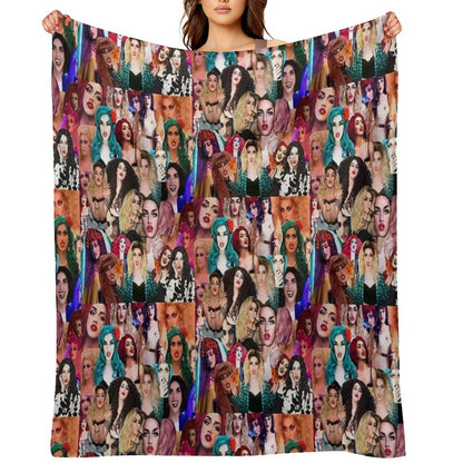 Adore Delano Collage Plush Throw Blanket