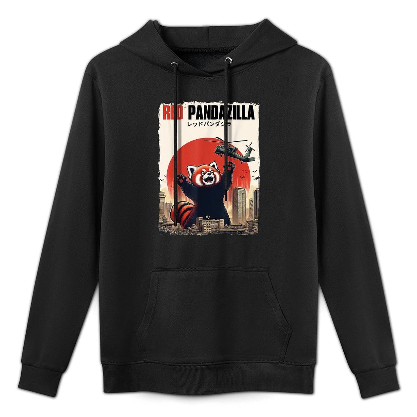 Red Pandazilla Japanese Art Perfect Gifts Funny Red Panda Shrink-Resistant Hoodie