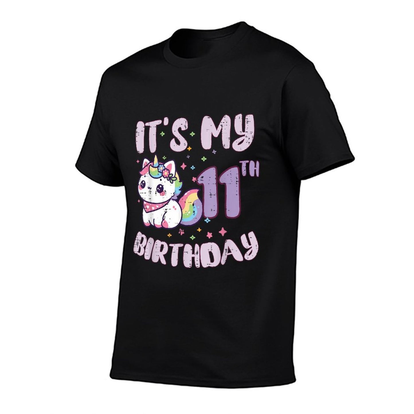 Its My 11th Birthday Unicorn Cat 11 Year Old Bday Girls Kids  Classic T-Shirt