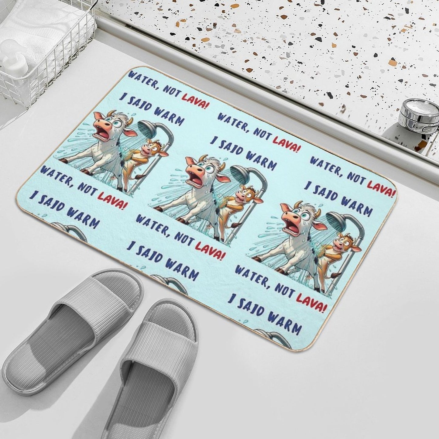 Hot Shower Disaster!  Odorless Bath Mat