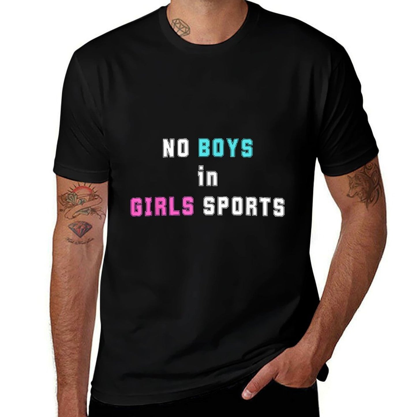 No Boys in Girls Sports  Wrinkle-resistant T-Shirt