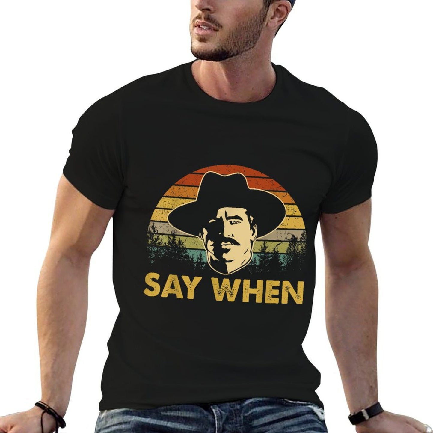Say Graphic Cowboy Boots Vintage Art Adorable Costume When  Wrinkle-resistant T-Shirt