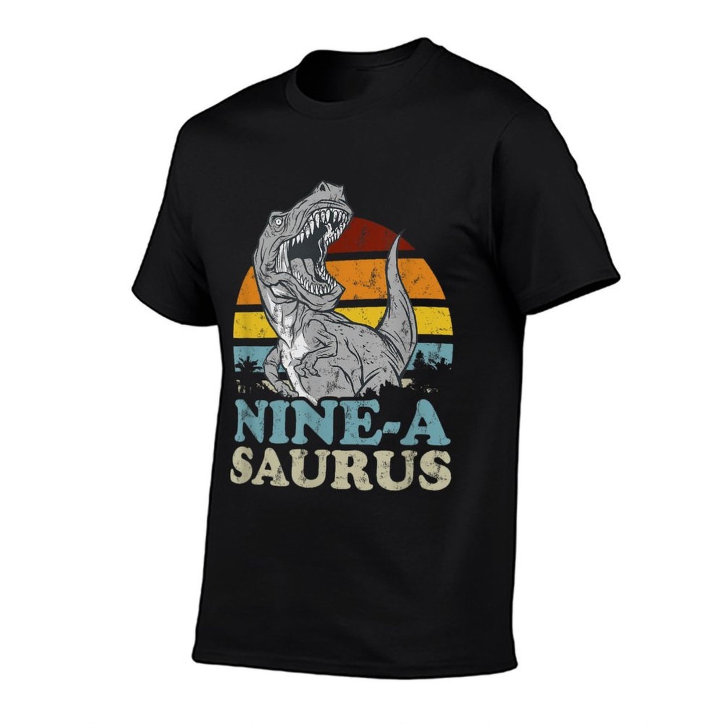 Nine-A Saurus Two Rex Birthday 9 Year Old T-Rex  Easy-care T-Shirt