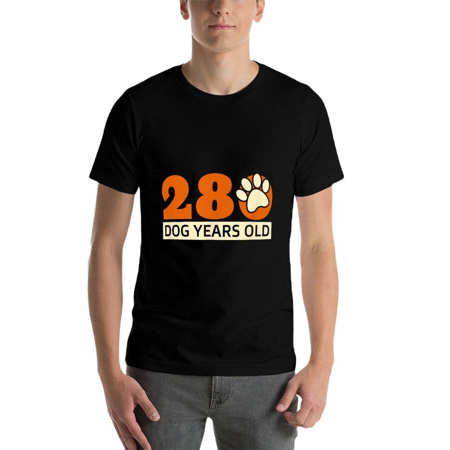 280 Dog Years Old Funny 40th Birthday Gifts Dogs Lover  Slim-fit Cut T-Shirt