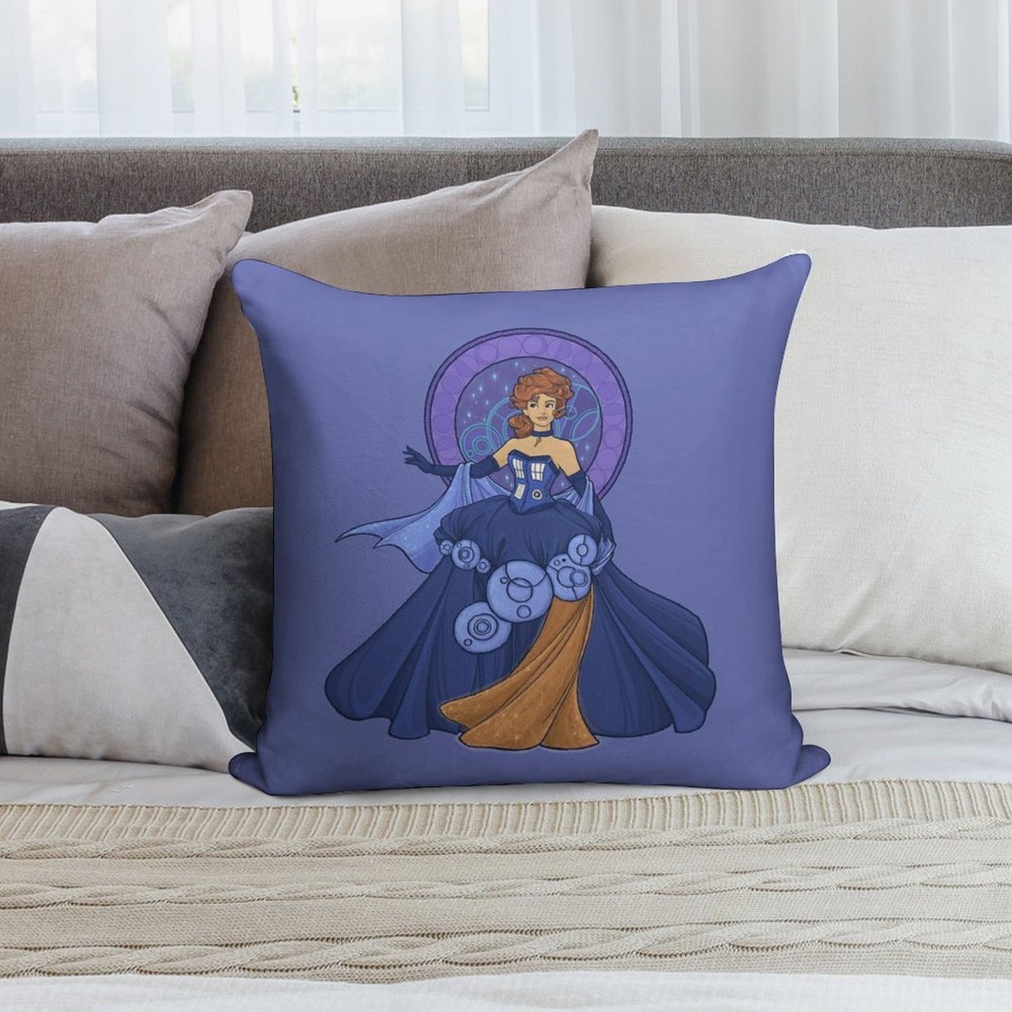 Gallifreyan Girl Soft Skin-Friendly Throw Pillow