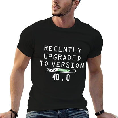Recently Upgraded To Version 40.0 Funny 40th Birthday  Oversized Silhouette T-Shirt