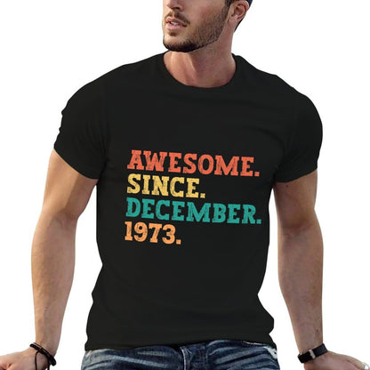 50 Years Old Awesome Since December 1973 50th Birthday Premium  Vintage-inspired T-Shirt
