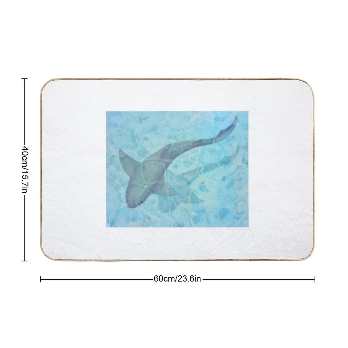 Turquoise And Transparent Sea  Anti-Trip Bath Mat