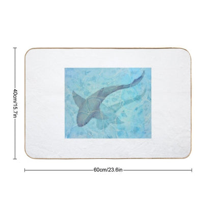 Turquoise And Transparent Sea  Anti-Trip Bath Mat