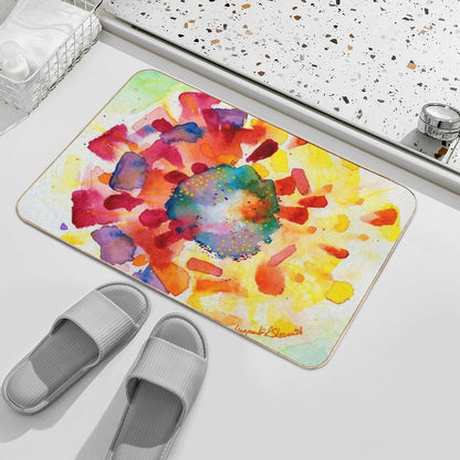 Flower-Colorburst  Non-Slip Bath Mat