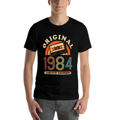 Retro Limited Edition 1984 Cassette Tape 40th Birthday  High-quality Stitching T-Shirt