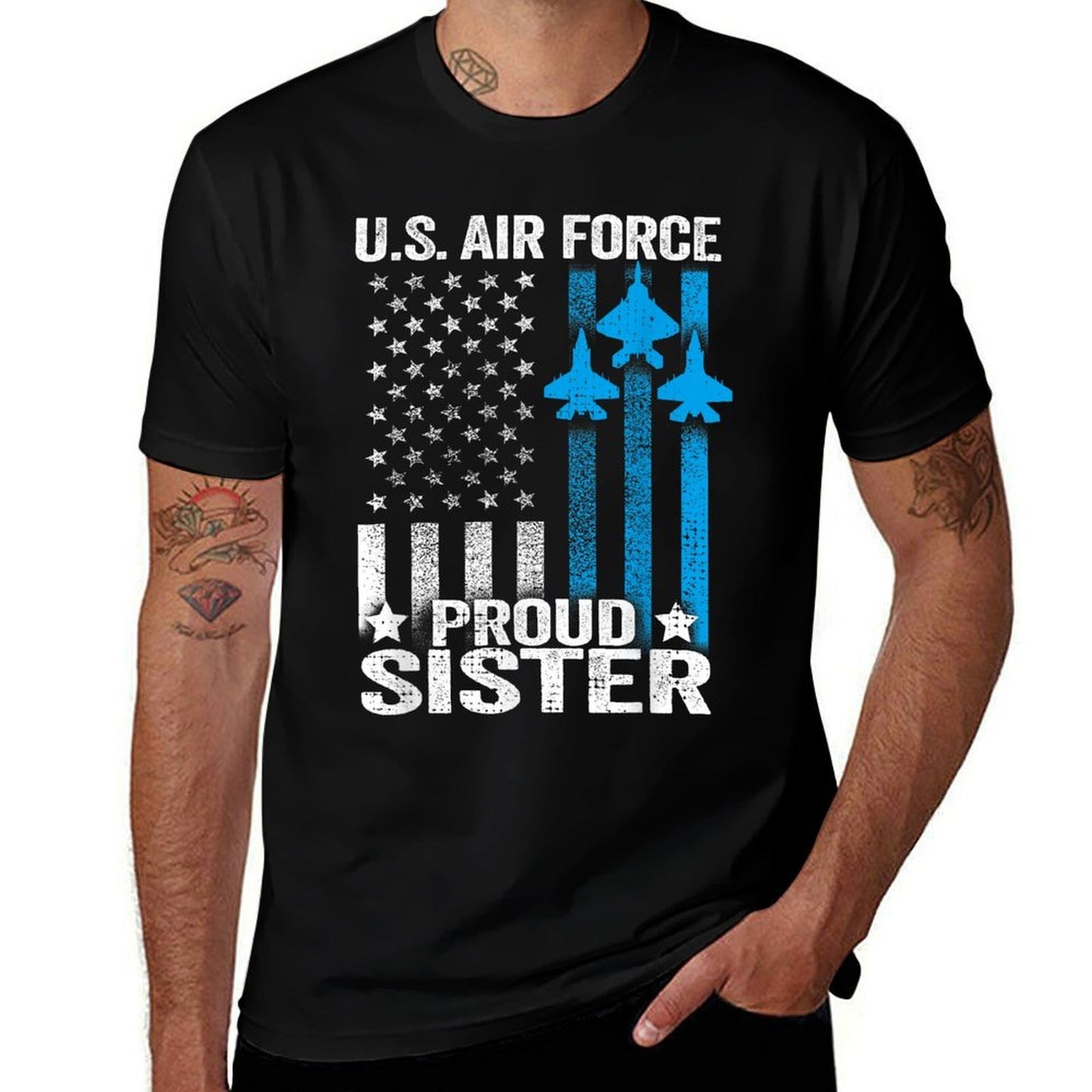 Proud Sister US Air Force - USAF  Odor-resistant T-Shirt