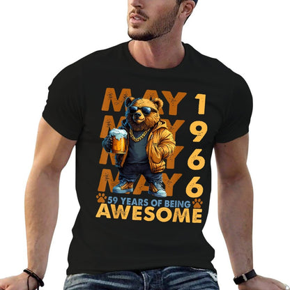 59th Birthday Bear Legends May 1966 59 Years Old For Mens  Eco-friendly Material T-Shirt