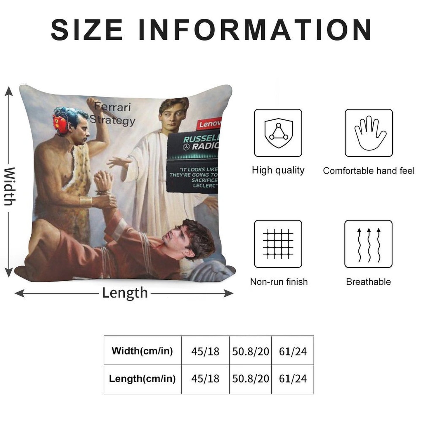 They're Going to Sacrifice Leclerc Soft Easy Maintenance Throw Pillow