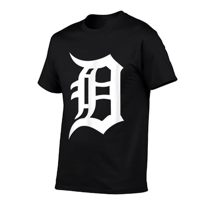 Retro Detroit Letter D Throwback Design for Men Women Kids  Cotton T-Shirt