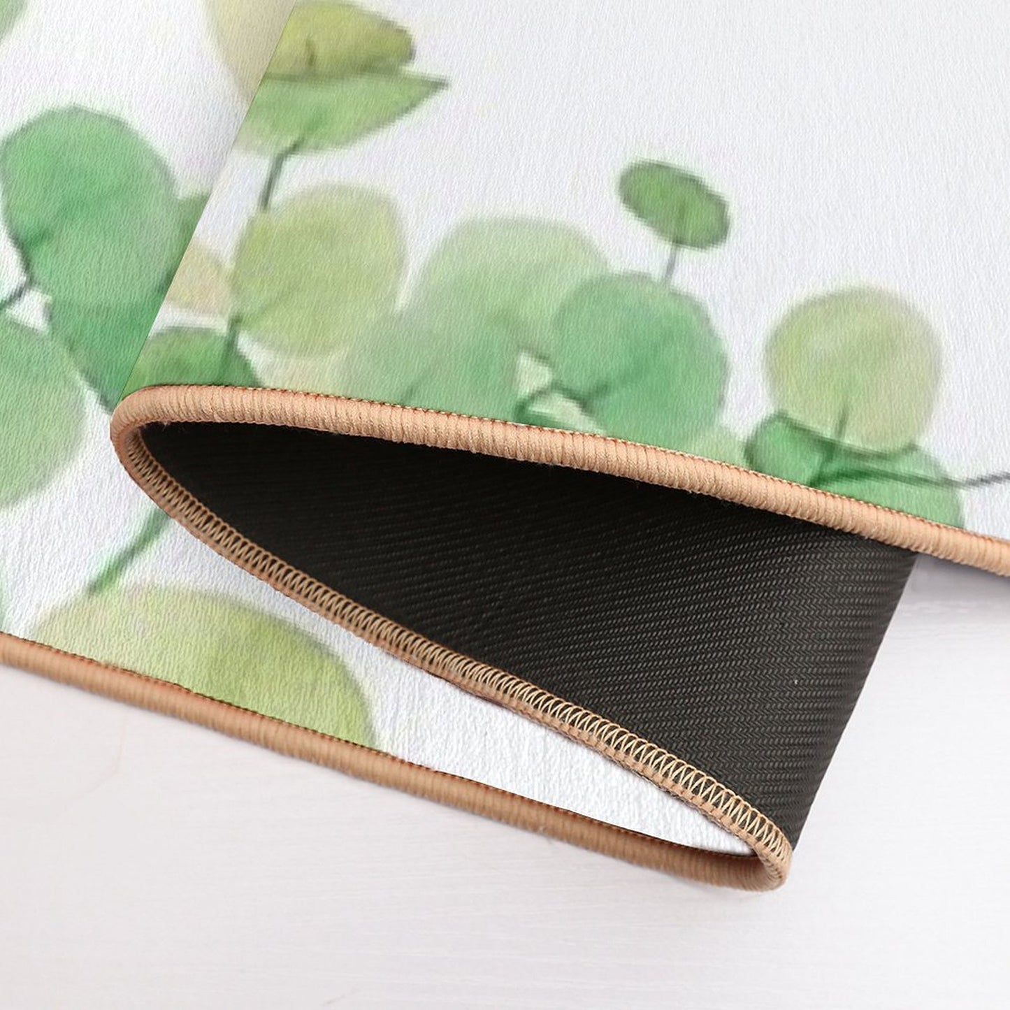 Lovely Natural Green Leaf  Odorless Bath Mat