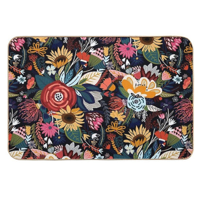Popping Moody Floral  Stain-Proof Bath Mat