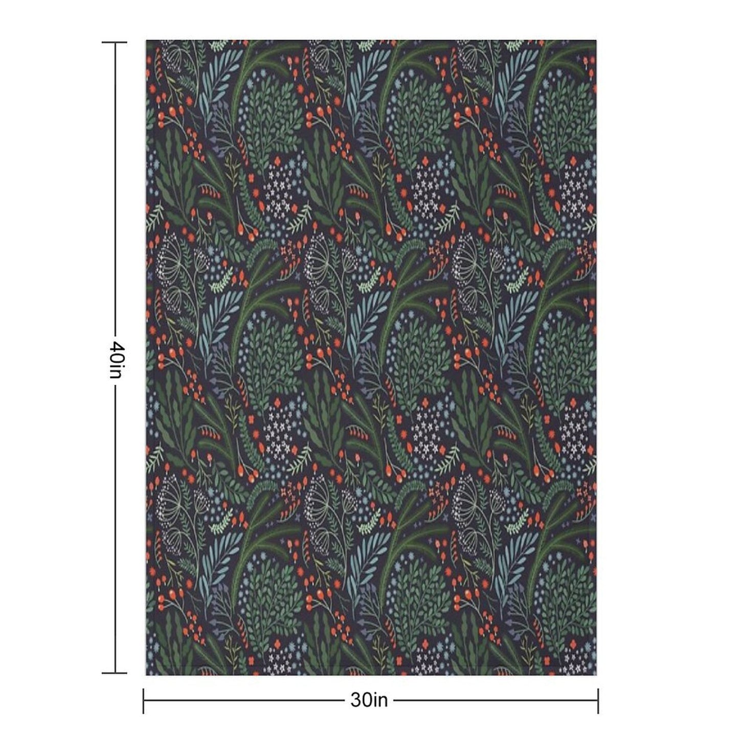 Night Florals Multi-functional Throw Blanket