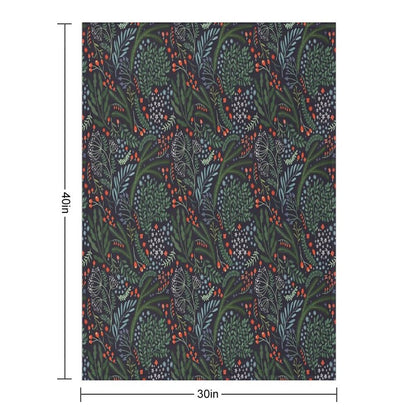 Night Florals Multi-functional Throw Blanket