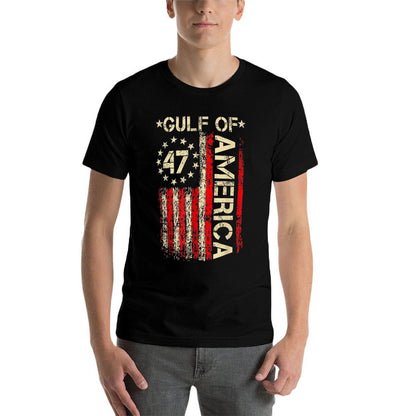 Retro Gulf of USA America Funny US Flag Versatile T-Shirt