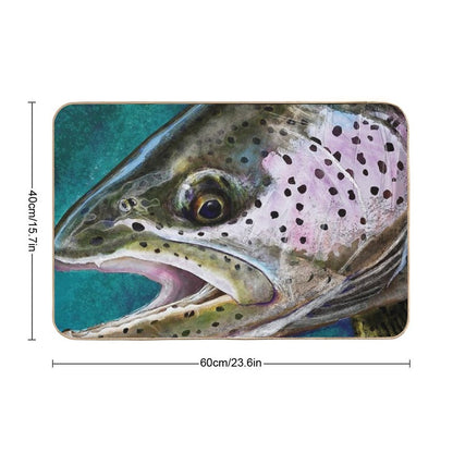 The Steelhead Trout  Easy Maintenance Bath Mat