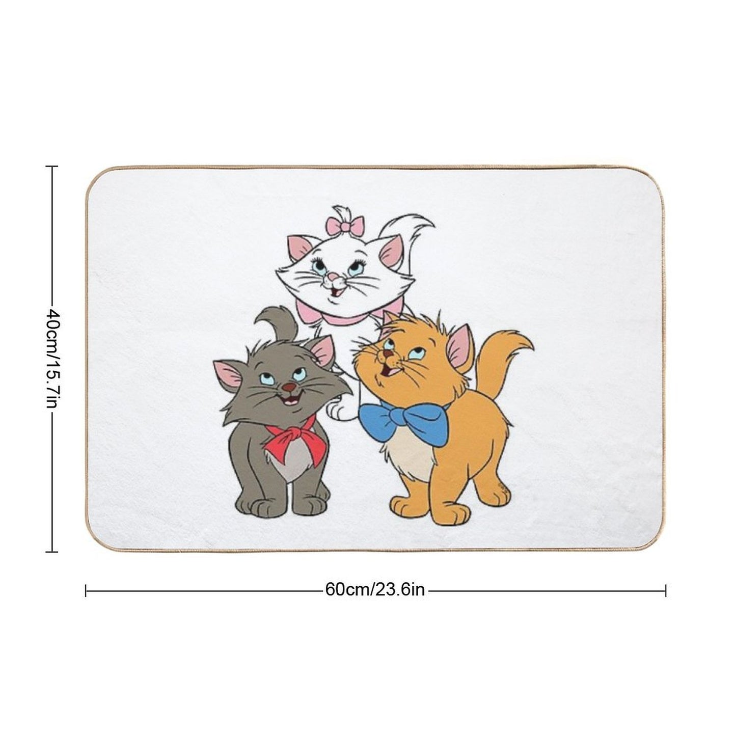 Marie Cat Aristocats  Non-Slip Bath Mat