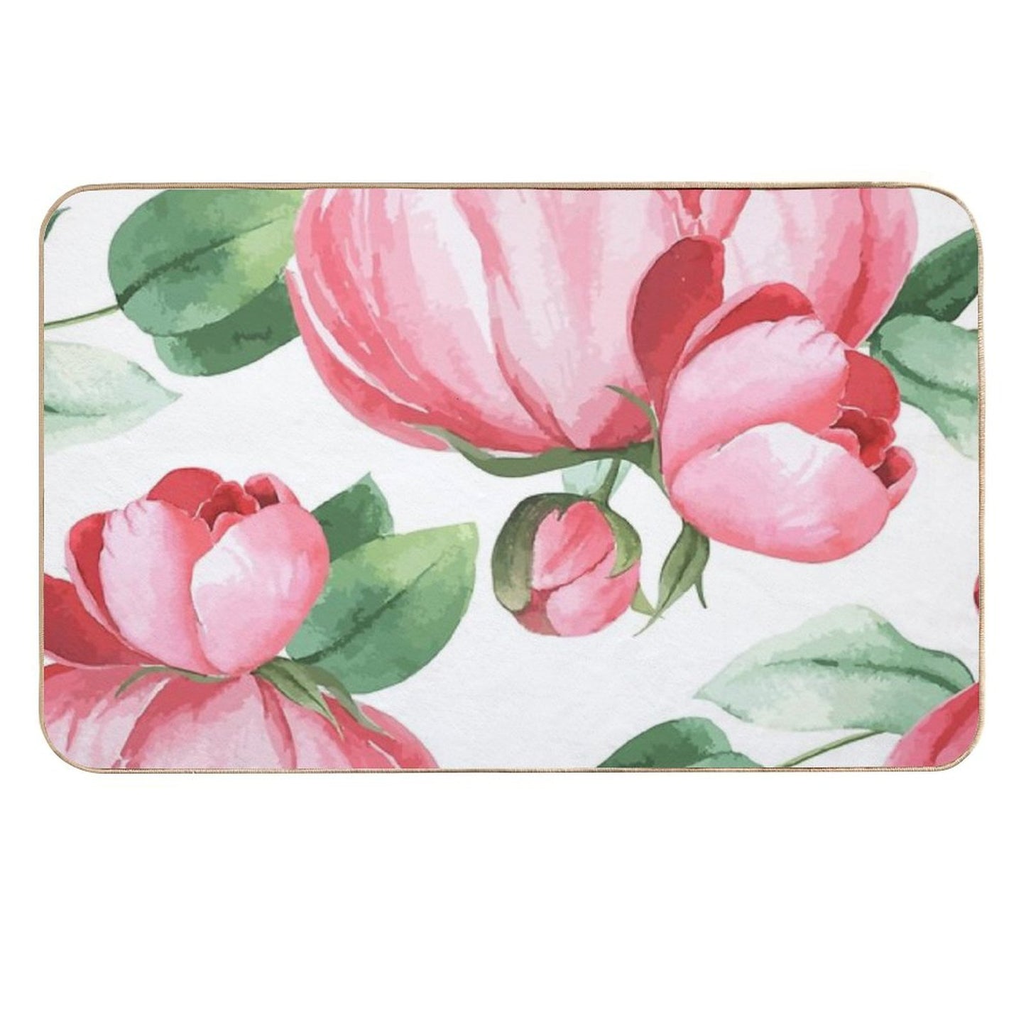 Peony Flowers  Odorless Bath Mat