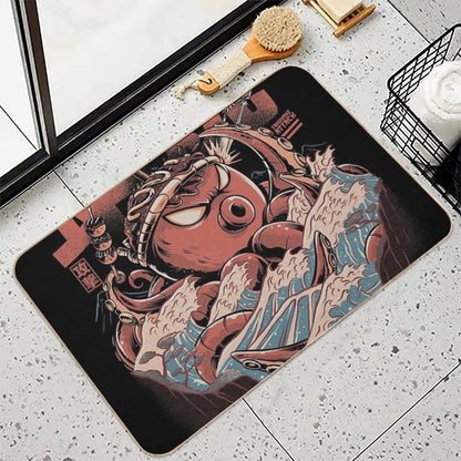 Takoyaki Attack Black Version  Stain-Proof Bath Mat