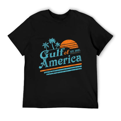 Retro Gulf Of US America 2025 American Flag Gulf Mexico Easy-care T-Shirt