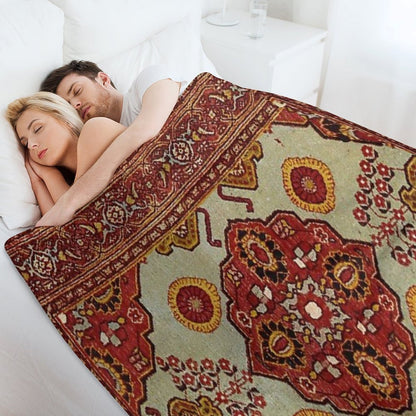 Bohemian Turkish Rug Multi-functional Throw Blanket