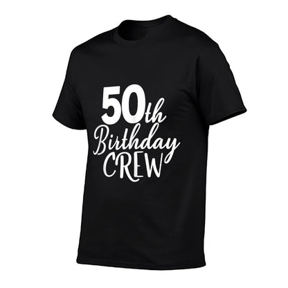 50th Birthday Crew, 50 Years Old Party Matching Group  Stretchy T-Shirt