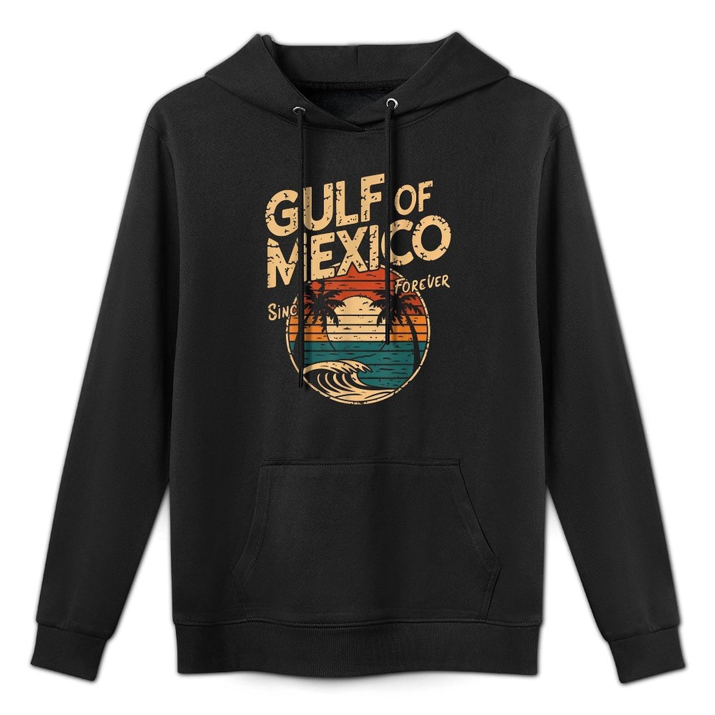 Gulf of USA America Funny Gulf of Mexico Flag Map Pilling-Resistant Hoodie