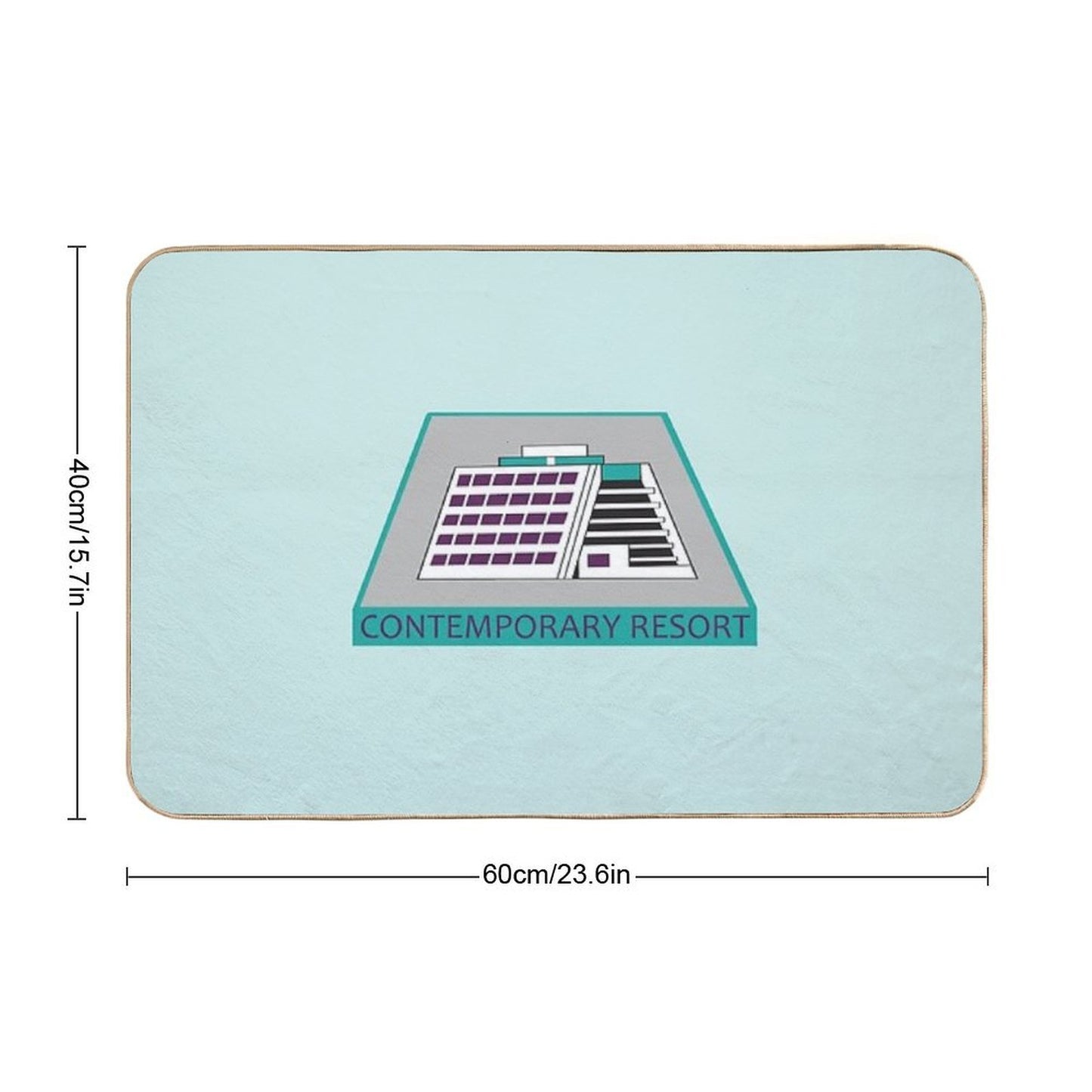 Contemporary in Blue  Easy To Clean Bath Mat