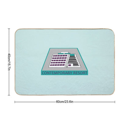 Contemporary in Blue  Easy To Clean Bath Mat