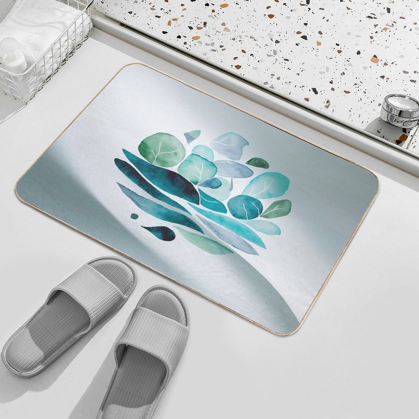 Watercolor Life  Toxin-Free Bath Mat